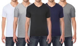 3-Pack Galaxy By Harvic Men's Short Sleeve Egyptian Cotton Tagless Tees (S-2XL)