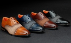 Vincent Cavallo Bespoke Men's Mix Media Cap-Toe Oxfords (Up to size 14)