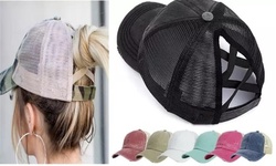 Funky Junque Criss Cross Hat Womens hats  Baseball Cap 
