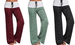 Women Stretchy High Rise Straight Loose Leggings Lounge Fitness Yoga Pants