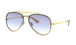 Ray-Ban Blaze Aviator RB 3584N Gold Frame With Red Or Blue Gradient Lenses 