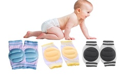 1 Pair Baby Safety Crawling Scrape Protection Adjustable Knee Pads 