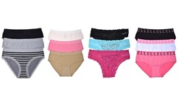 ELLE Women's Seamless Bikinis, Hipsters or Tangas 6-Pack Premium Quality