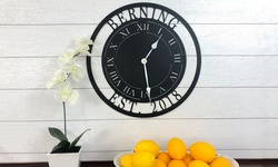 11.5" or 14.5" Custom Laser-Cut Steel Clock, Multiple Designs Available from Metal Unlimited (Up to 59% Off)