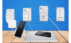 Aduro 2, 3, 4, or 6 Outlet Surge Protector with Dual USB Ports