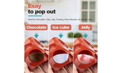 2PCS Large 6 Holes Semi Sphere Silicone Mold for Making Hot Chocolate Bomb