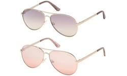 Guess Women's Classic Aviator Sunglasses w/ Mirror Lens 