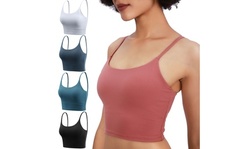 Women Padded Sports Bra Fitness Workout Running Shirts Yoga Tank Top
