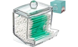 Acrylic Q-Tip Cottonswab Storage Dispenser Great for Bobbypins & Toothpicks