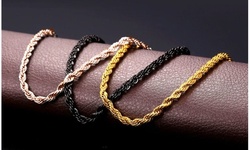 Men's Stainless Steel 24 Inch 5mm Rope Chains