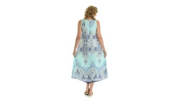 Sleeveless Paisley & Floral Printed Long Maxi Dresses