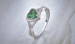 Heart Shape Gemstone and White Sapphire Fashion Rings By L'Artiste