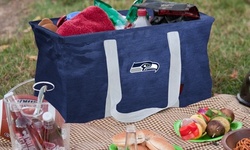 Logo Brands NFL Crosshatch Collapsible Picnic Caddy Tote