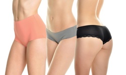 6-Pack No-Show Invisible-Line Laser-Cut Panties