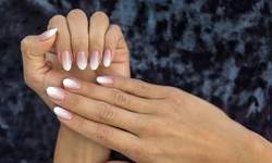 Standard or Ombre Pink and White Fullset at Queen Nails By Rosie (Up to 30% Off)