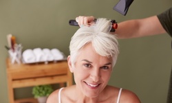 One Single Process Color or Partial Highlights with Wash and Blowdry at Anthony David Salon (Up to 61% Off)