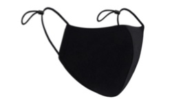 4 Pack Face Mask Three Layer Black Washable Reusable Cotton Cloth