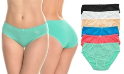 Women's Classic Cotton Mid-Rise Bikini Panties (6 Pack)
