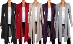 Women's Knee-Length Hacci Cardigan. Plus Sizes Available