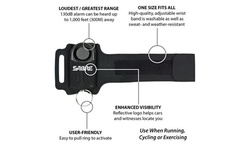 SABRE Pepper Spray Gel with Runners Wrist Strap and Personal Alarm