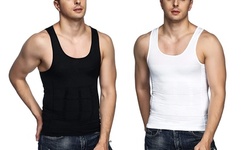 Mens Slimming Body Shaper Vest Shirt Tummy Vest Thermal Compression Tank Top