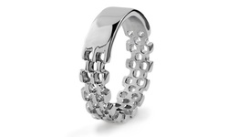 Men's Stainless Steel Link Band Ring