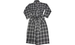 Norty Mens Soft Brushed Cotton Blend Flannel Bathrobe