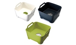 Joseph Joseph Wash & Drain Wash Basin Dishpan with Draining Plug Carry Handles