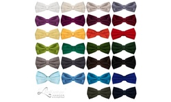 Bow Tie Linen Ties for Men Mens Pre Tied Linen Formal Tuxedo Bowtie