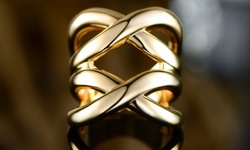 Double Knot Gold plated Ring 