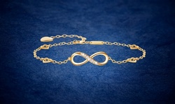 Classic Cubic Zirconia Infinity Symbol Anklet By L'Artiste