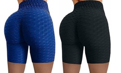 Women High Waisted Yoga Shorts Butt Lifting Stretch Workout Running Leggings