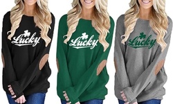 Leo Rosi Women's St. Patrick's Day Shamrock Top. Plus Sizes Available.