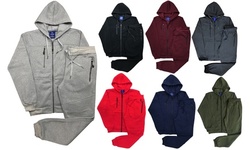 Men's 2-Piece Jogger Fleece Sweatsuit Tech Fleece Sweat jacket & Sweatpants 