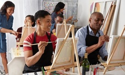 One Hour of Open Paint Studio for One, Two, or Four with Canvas at Brandi Cottingham Art (Up to 65% Off)