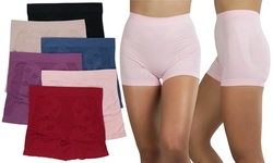 Women's 6 Pack Control Shaping Booty Shorts Boyshorts Seamless Underwear