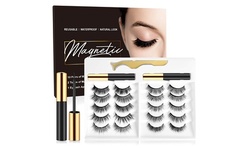 10 Pairs Natural Look Magnetic Waterproof Magnetic Eyelashes Kit With Eyeliner