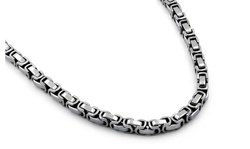 Classic Men's Fine Stainless Steel Big Byzantine Necklace By Elite Force