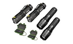 Army Gear Tactical Flashlights 500-Lumen & 800-Lumen Flashlights (4 Pack)