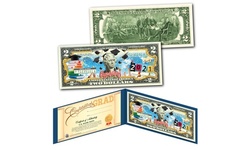 Happy Graduation 2021 Genuine Two-Dollar Bill with Diploma Style Certificate