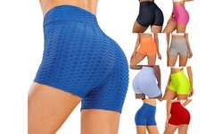 High Waisted Yoga Shorts for Women Ruched Butt Lifting Running Tights