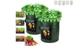 2-4 Pack DIY Potato Grow Planter PE Cloth Planting Container Bag Thicken Garden