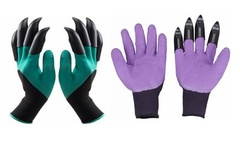 2-Pair Gardening Gloves with 4 or 8 Claws for Digging Poking