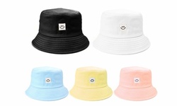 Smiling Face Bucket Hats Outdoor Sun Shade Fisherman Hats Smile Square Robot Hat