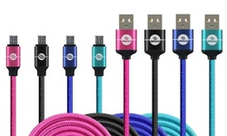 Esoulk Braided Micro USB to USB 5-Ft Cable (1-, 2-, or 5-Packs)