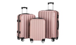 3 Piece Set Traveling Storage Suitcase Spinner Lightweight Luggage TSA Lock