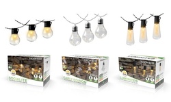 Solar 20ft Edison-Style Patio Bulb String Lights (Three Styles)1-,2- or 4-Pack