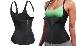 Women Zipper Waist Trainer Cincher Slimming Yoga Corset Shaperwear