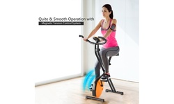 Costway Folding Magnetic Upright Exercise Bike Indoor Cycling Stationary Bike