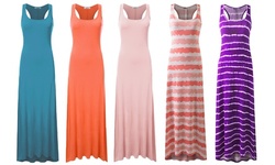 Doublju Racerback Tank Maxi Dress with Plus Size